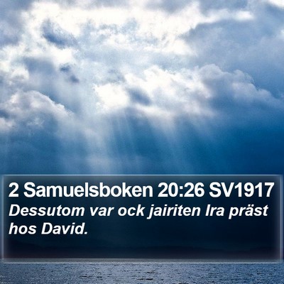 2 Samuelsboken 20:26 SV1917 Bible Verse Image