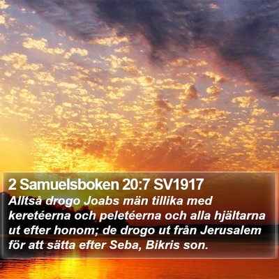 2 Samuelsboken 20:7 SV1917 Bible Verse Image