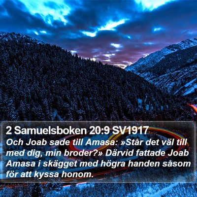2 Samuelsboken 20:9 SV1917 Bible Verse Image