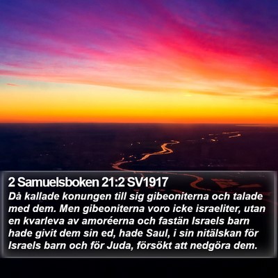 2 Samuelsboken 21:2 SV1917 Bible Verse Image