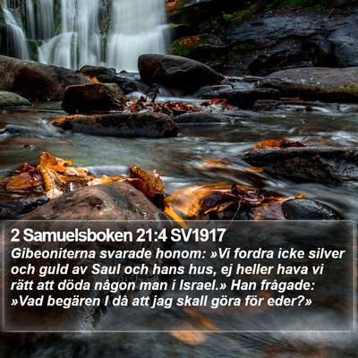 2 Samuelsboken 21:4 SV1917 Bible Verse Image
