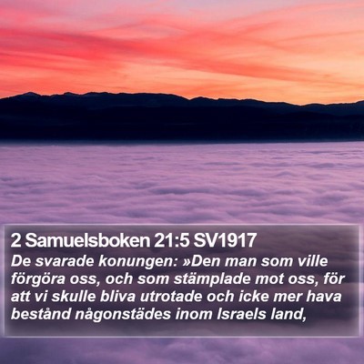 2 Samuelsboken 21:5 SV1917 Bible Verse Image