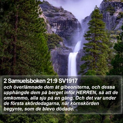 2 Samuelsboken 21:9 SV1917 Bible Verse Image