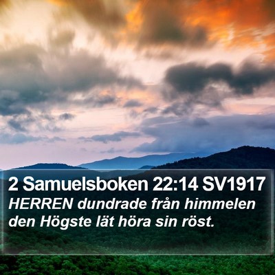 2 Samuelsboken 22:14 SV1917 Bible Verse Image