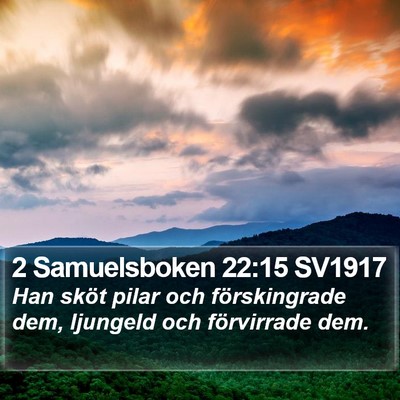 2 Samuelsboken 22:15 SV1917 Bible Verse Image