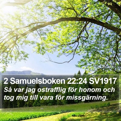 2 Samuelsboken 22:24 SV1917 Bible Verse Image