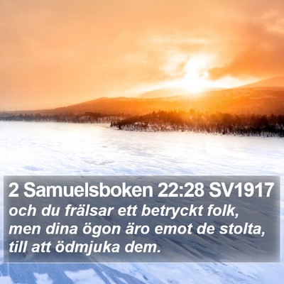 2 Samuelsboken 22:28 SV1917 Bible Verse Image