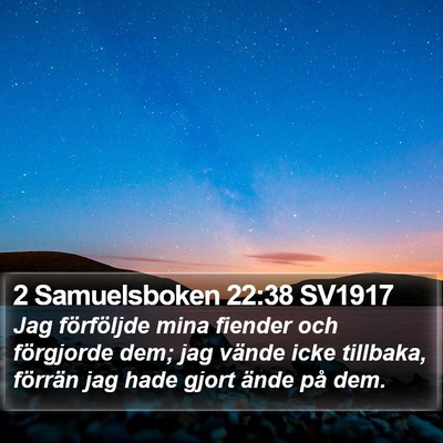2 Samuelsboken 22:38 SV1917 Bible Verse Image