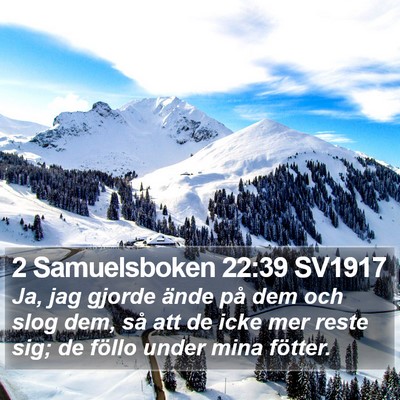 2 Samuelsboken 22:39 SV1917 Bible Verse Image