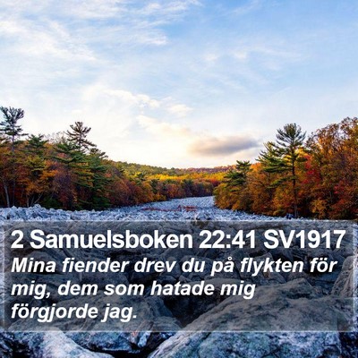 2 Samuelsboken 22:41 SV1917 Bible Verse Image
