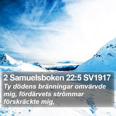 2 Samuelsboken 22:5 SV1917 Bible Verse Image