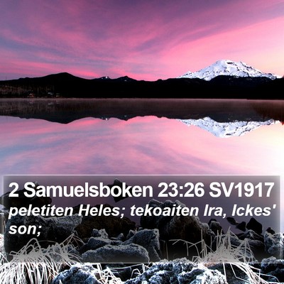 2 Samuelsboken 23:26 SV1917 Bible Verse Image