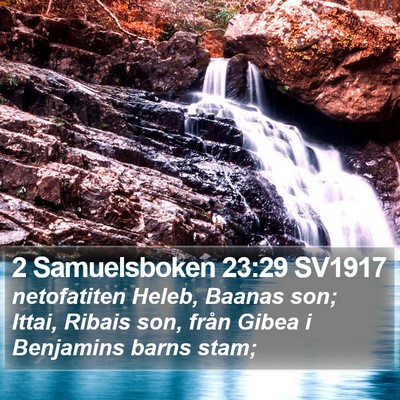 2 Samuelsboken 23:29 SV1917 Bible Verse Image
