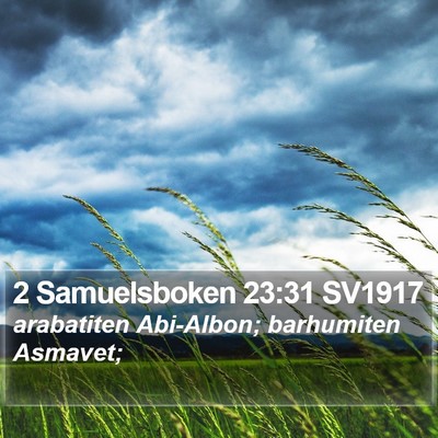 2 Samuelsboken 23:31 SV1917 Bible Verse Image