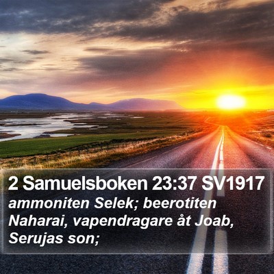 2 Samuelsboken 23:37 SV1917 Bible Verse Image