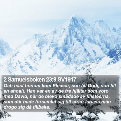 2 Samuelsboken 23:9 SV1917 Bible Verse Image