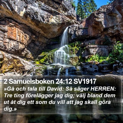 2 Samuelsboken 24:12 SV1917 Bible Verse Image