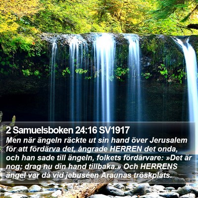 2 Samuelsboken 24:16 SV1917 Bible Verse Image