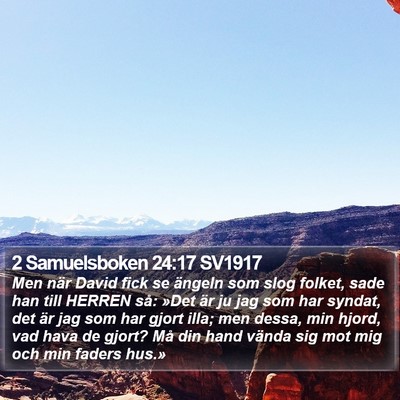 2 Samuelsboken 24:17 SV1917 Bible Verse Image