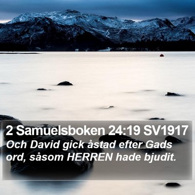 2 Samuelsboken 24:19 SV1917 Bible Verse Image