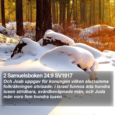 2 Samuelsboken 24:9 SV1917 Bible Verse Image