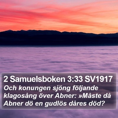 2 Samuelsboken 3:33 SV1917 Bible Verse Image
