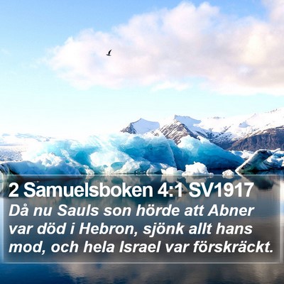 2 Samuelsboken 4:1 SV1917 Bible Verse Image