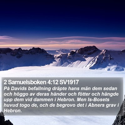 2 Samuelsboken 4:12 SV1917 Bible Verse Image