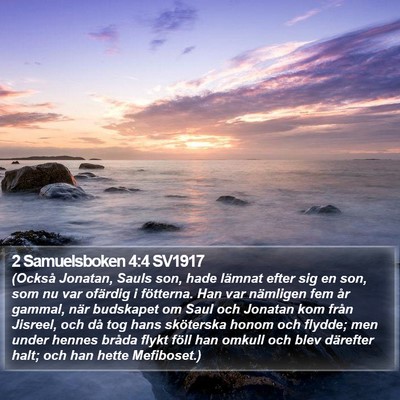 2 Samuelsboken 4:4 SV1917 Bible Verse Image
