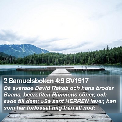 2 Samuelsboken 4:9 SV1917 Bible Verse Image