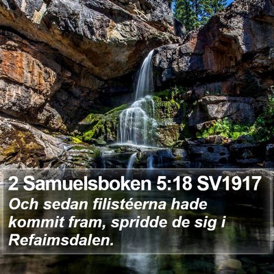 2 Samuelsboken 5:18 SV1917 Bible Verse Image