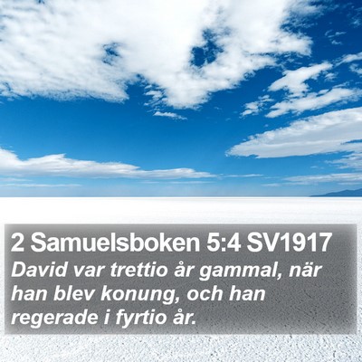 2 Samuelsboken 5:4 SV1917 Bible Verse Image