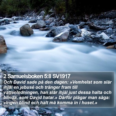 2 Samuelsboken 5:8 SV1917 Bible Verse Image