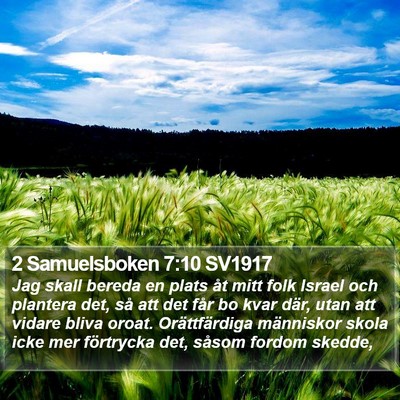 2 Samuelsboken 7:10 SV1917 Bible Verse Image