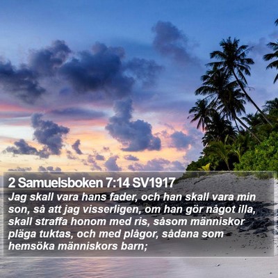 2 Samuelsboken 7:14 SV1917 Bible Verse Image