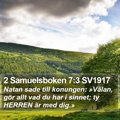 2 Samuelsboken 7:3 SV1917 Bible Verse Image