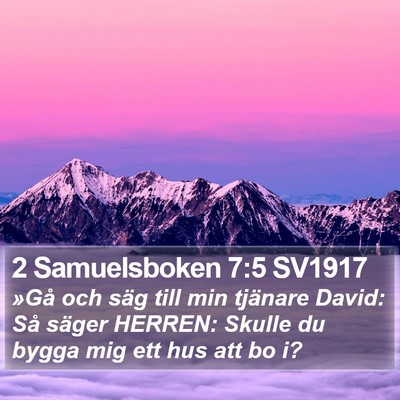 2 Samuelsboken 7:5 SV1917 Bible Verse Image