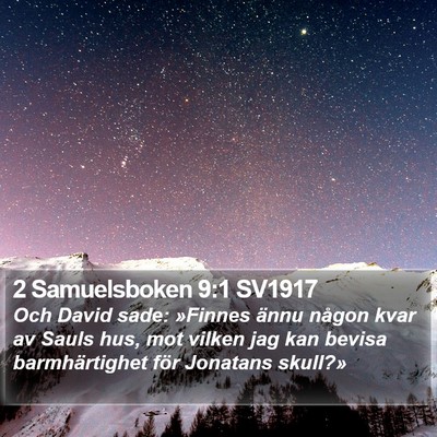 2 Samuelsboken 9:1 SV1917 Bible Verse Image