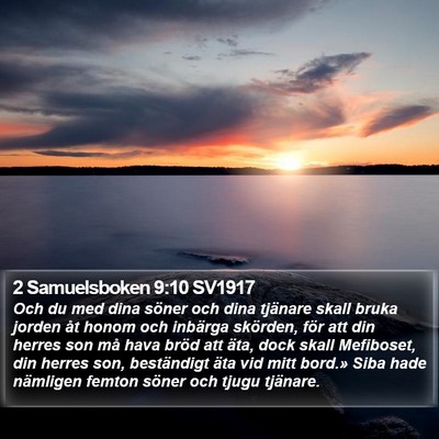 2 Samuelsboken 9:10 SV1917 Bible Verse Image