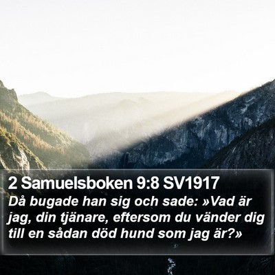2 Samuelsboken 9:8 SV1917 Bible Verse Image