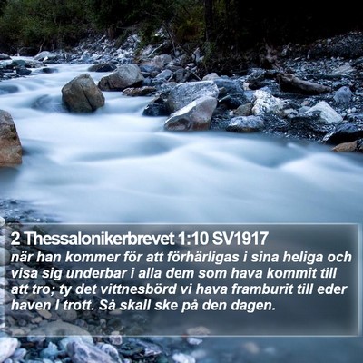 2 Thessalonikerbrevet 1:10 SV1917 Bible Verse Image