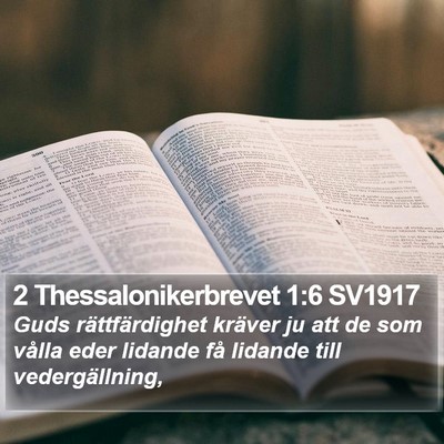 2 Thessalonikerbrevet 1:6 SV1917 Bible Verse Image