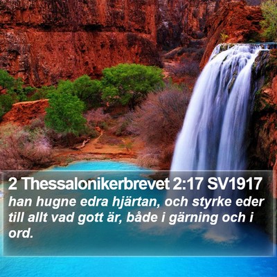 2 Thessalonikerbrevet 2:17 SV1917 Bible Verse Image