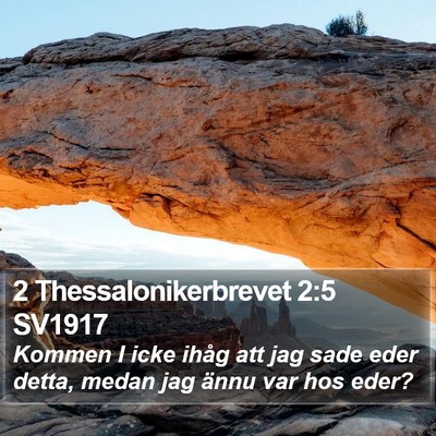 2 Thessalonikerbrevet 2:5 SV1917 Bible Verse Image