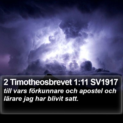 2 Timotheosbrevet 1:11 SV1917 Bible Verse Image