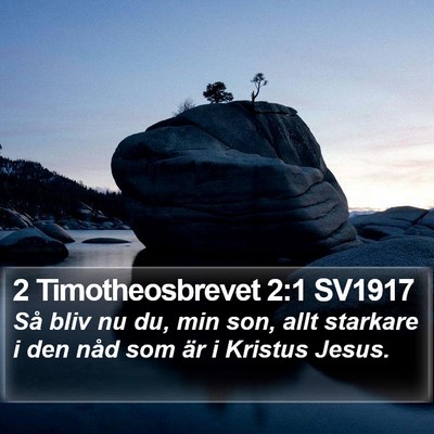 2 Timotheosbrevet 2:1 SV1917 Bible Verse Image