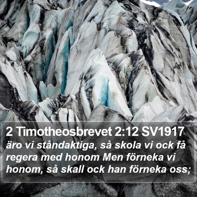 2 Timotheosbrevet 2:12 SV1917 Bible Verse Image