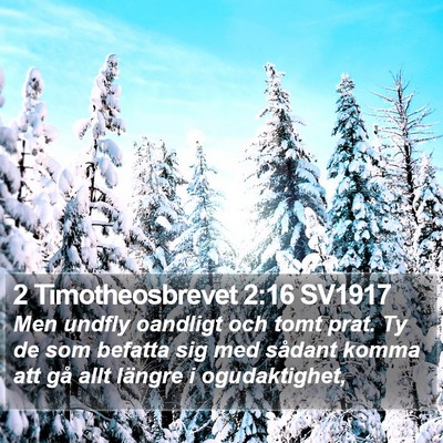 2 Timotheosbrevet 2:16 SV1917 Bible Verse Image
