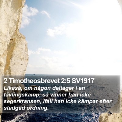 2 Timotheosbrevet 2:5 SV1917 Bible Verse Image