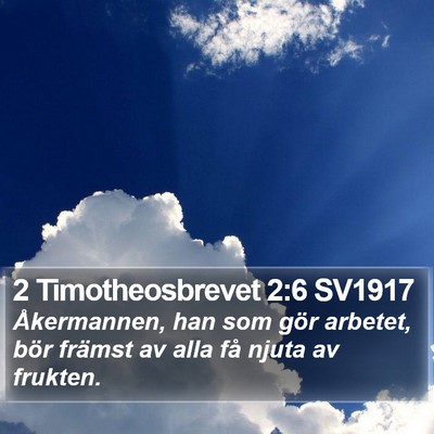 2 Timotheosbrevet 2:6 SV1917 Bible Verse Image
